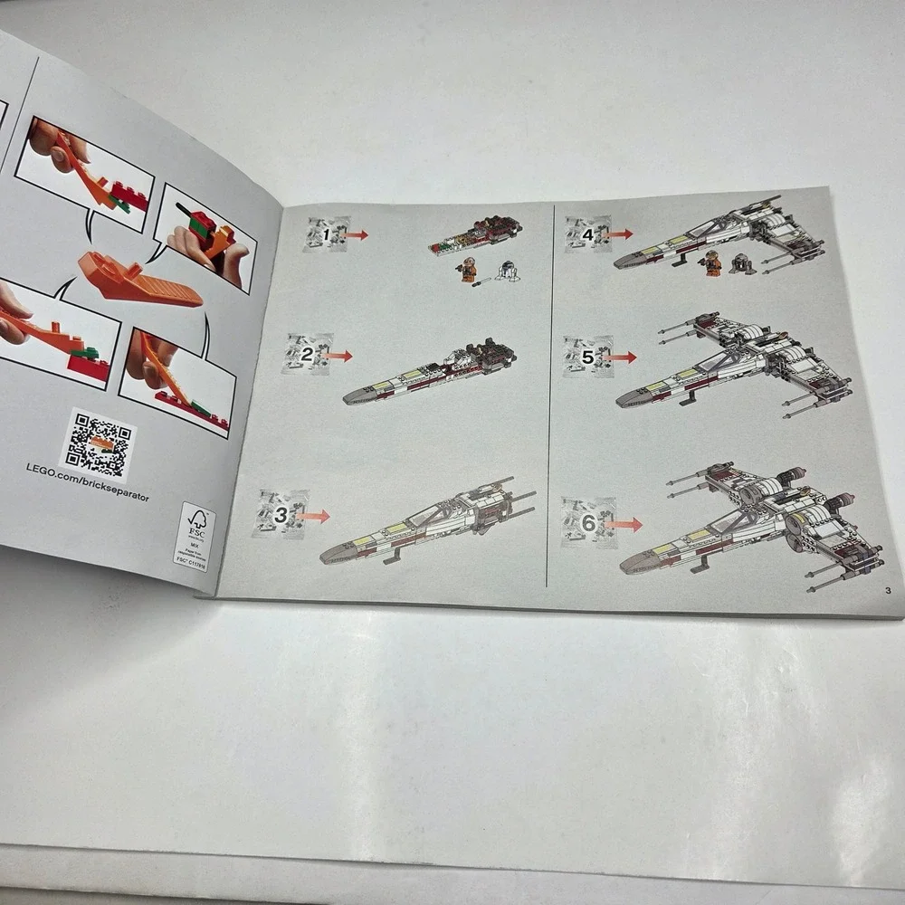 LEGO Star Wars X-Wing Starfighter Instruction Manual 75218 Building Guide Only